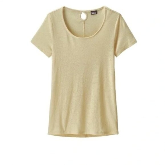 🍉 Patagonia Mount Airy Scoop Tee Linen Small - Picture 12 of 12